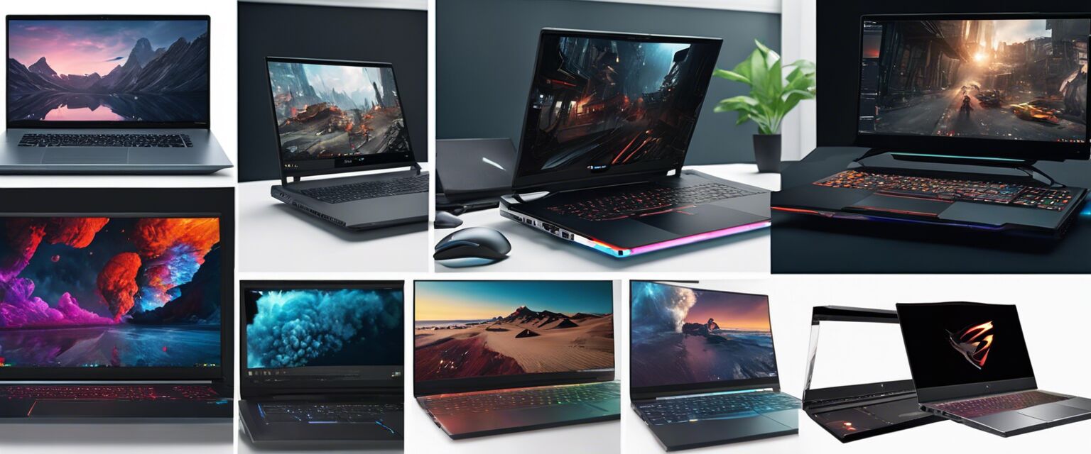 High-performance laptops use cases collage